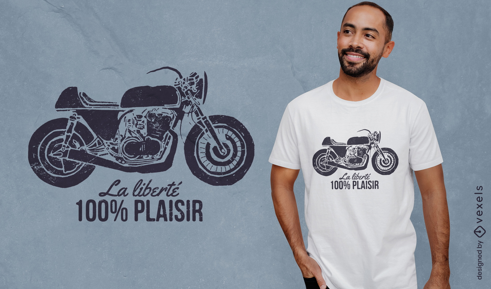 Diseño de camiseta café racer