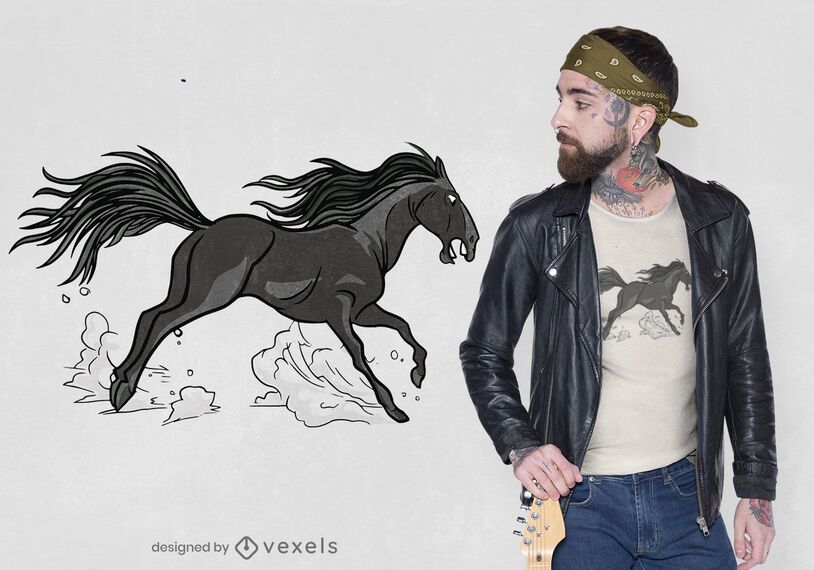 Diseño de camiseta frisean horse Diseño de camiseta frisean horse