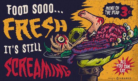 Cannibal menu illustration