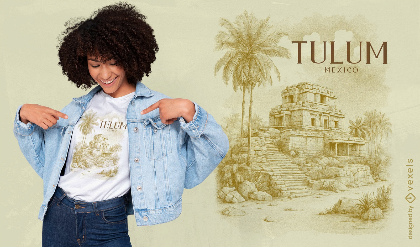 Diseño de camiseta de Tulum.
