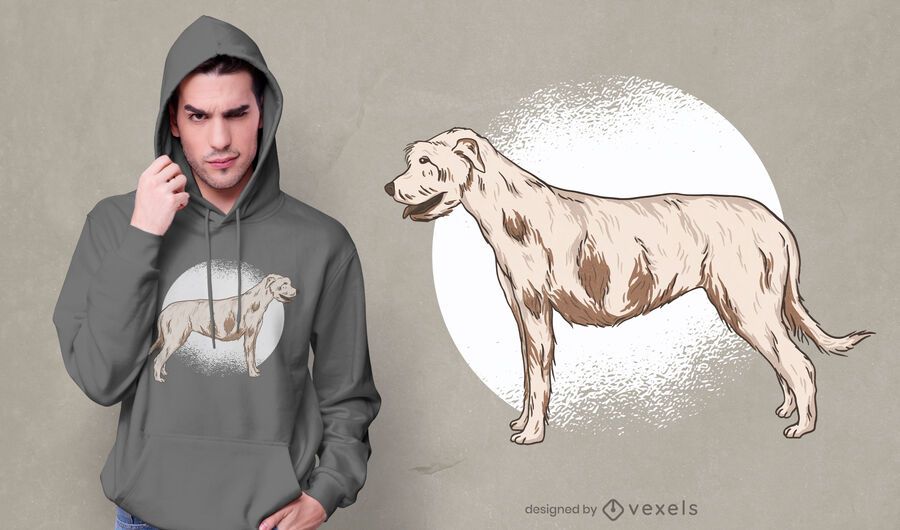 Diseño de camiseta Irish Wolfhound Diseño de camiseta Irish Wolfhound