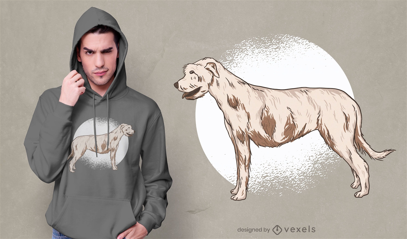 Design de camiseta do Wolfhound irland?s