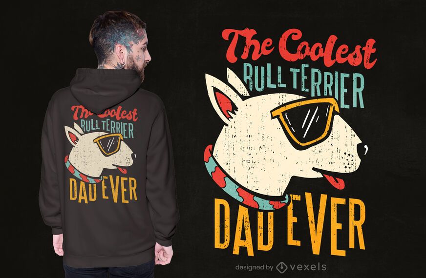Diseño de camiseta de papá bull terrier Diseño de camiseta de papá bull terrier