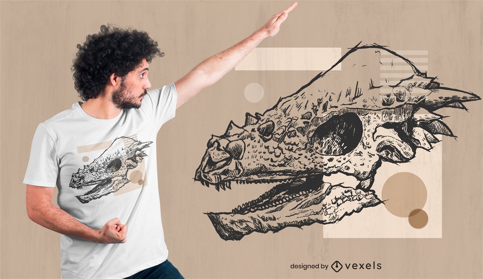 Design de camiseta do paquicefalossauro