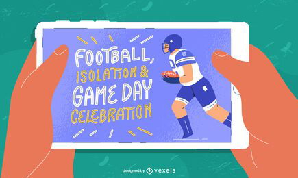 Ilustración de superbowl de tableta
