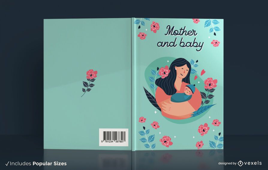 Diseño de portada de libro de madre y bebé. Diseño de portada de libro de madre y bebé.