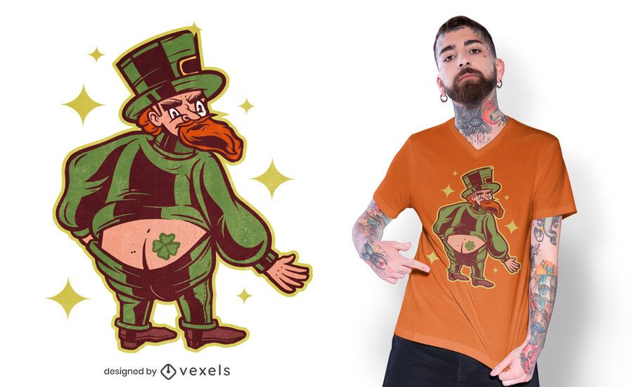 Leprechaun tattoo t-shirt design Leprechaun tattoo t-shirt design