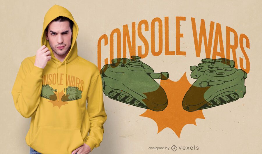 Diseño de camiseta de guerra de consola Diseño de camiseta de guerra de consola