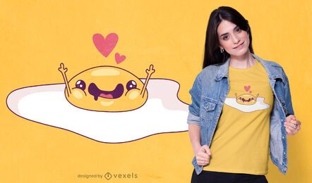 Diseño de camiseta de huevo frito lindo Diseño de camiseta de huevo frito lindo