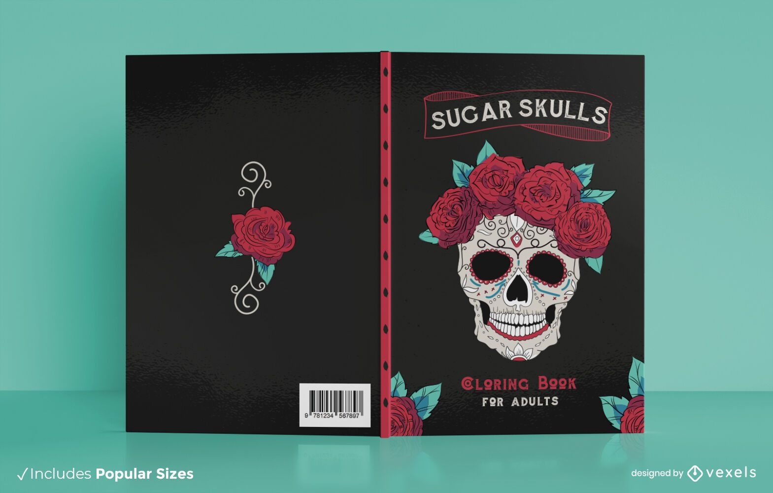 Sugar skull book cover design