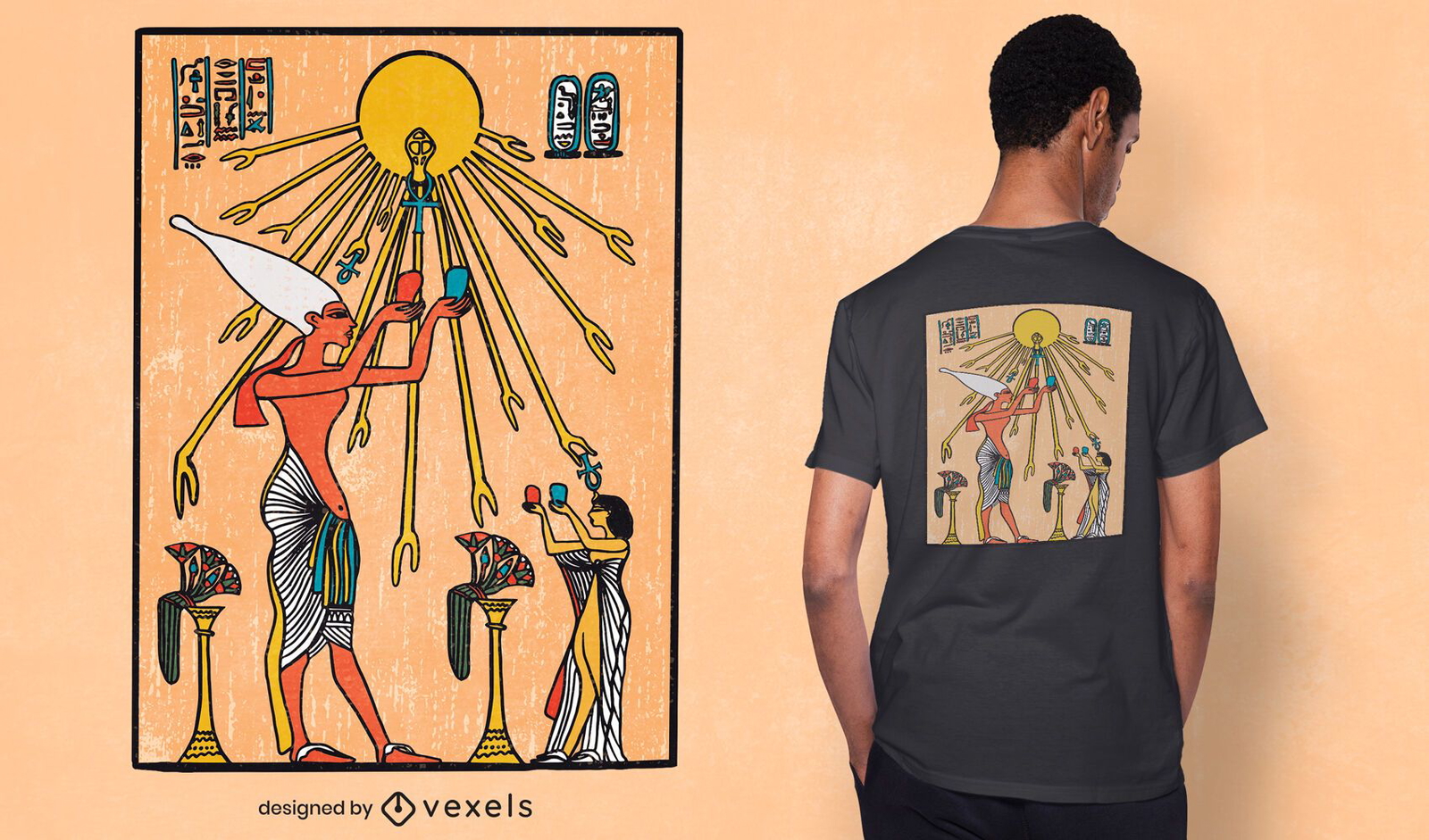 Dise?o de camiseta aten egypt