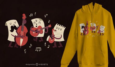 Design de camiseta de atolamento de papel