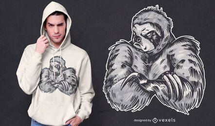 Diseño de camiseta de perezoso fuerte Diseño de camiseta de perezoso fuerte