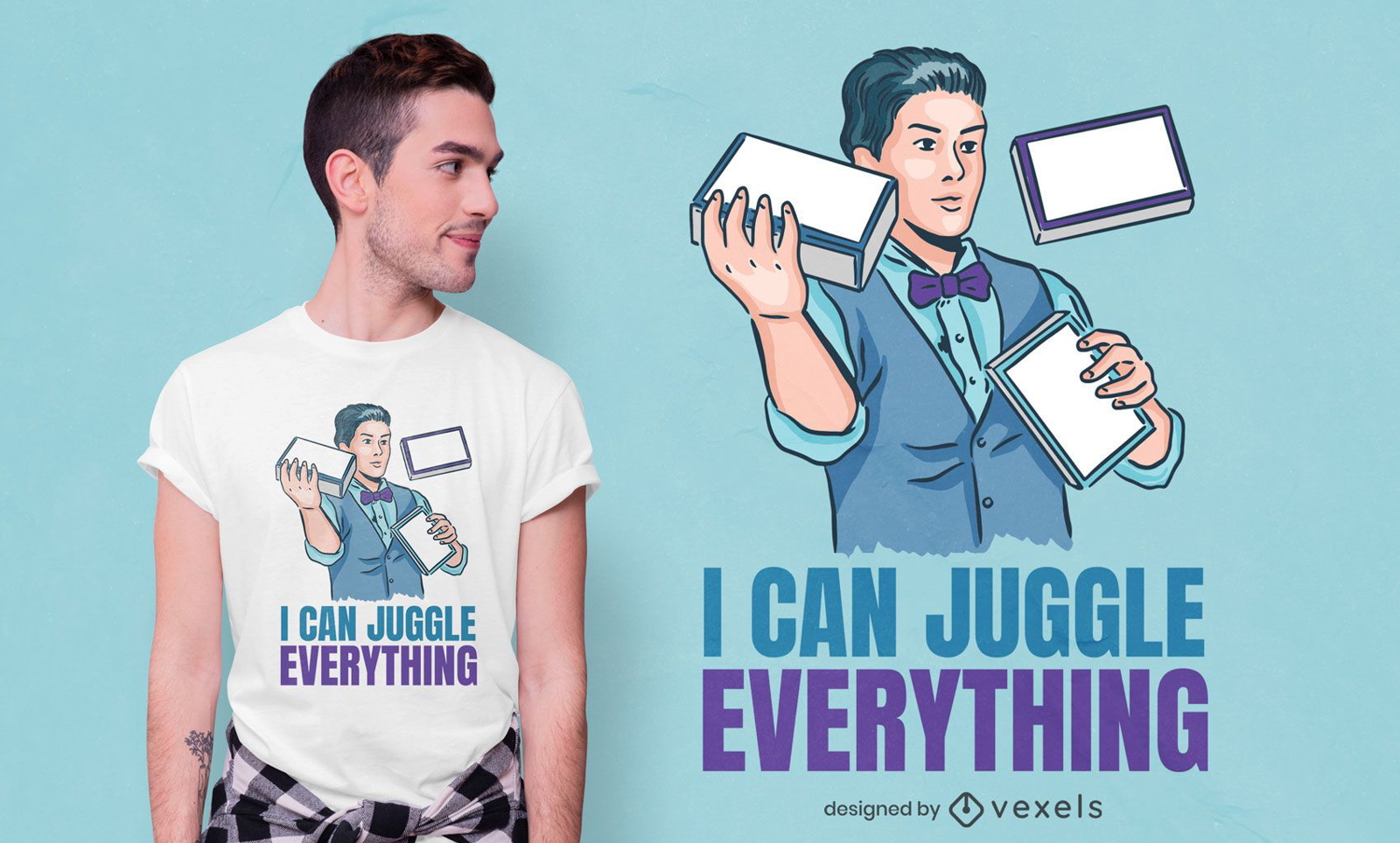 Juggler quote t-shirt design