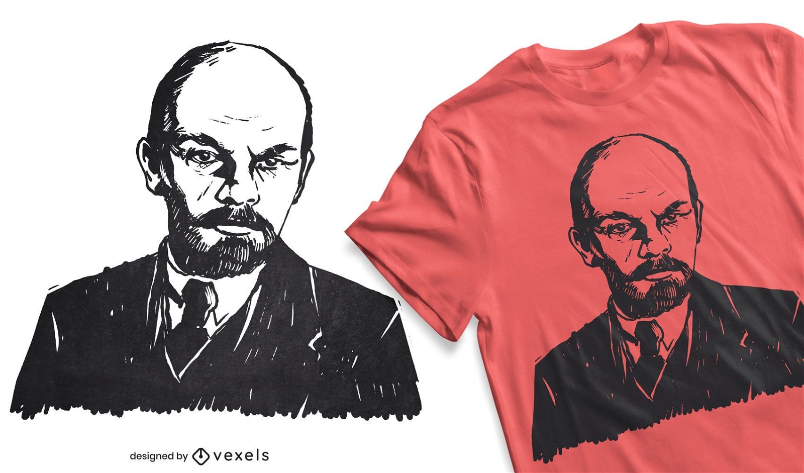 Diseño de camiseta de Lenin