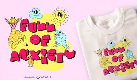 Voller Angst-T-Shirt-Design