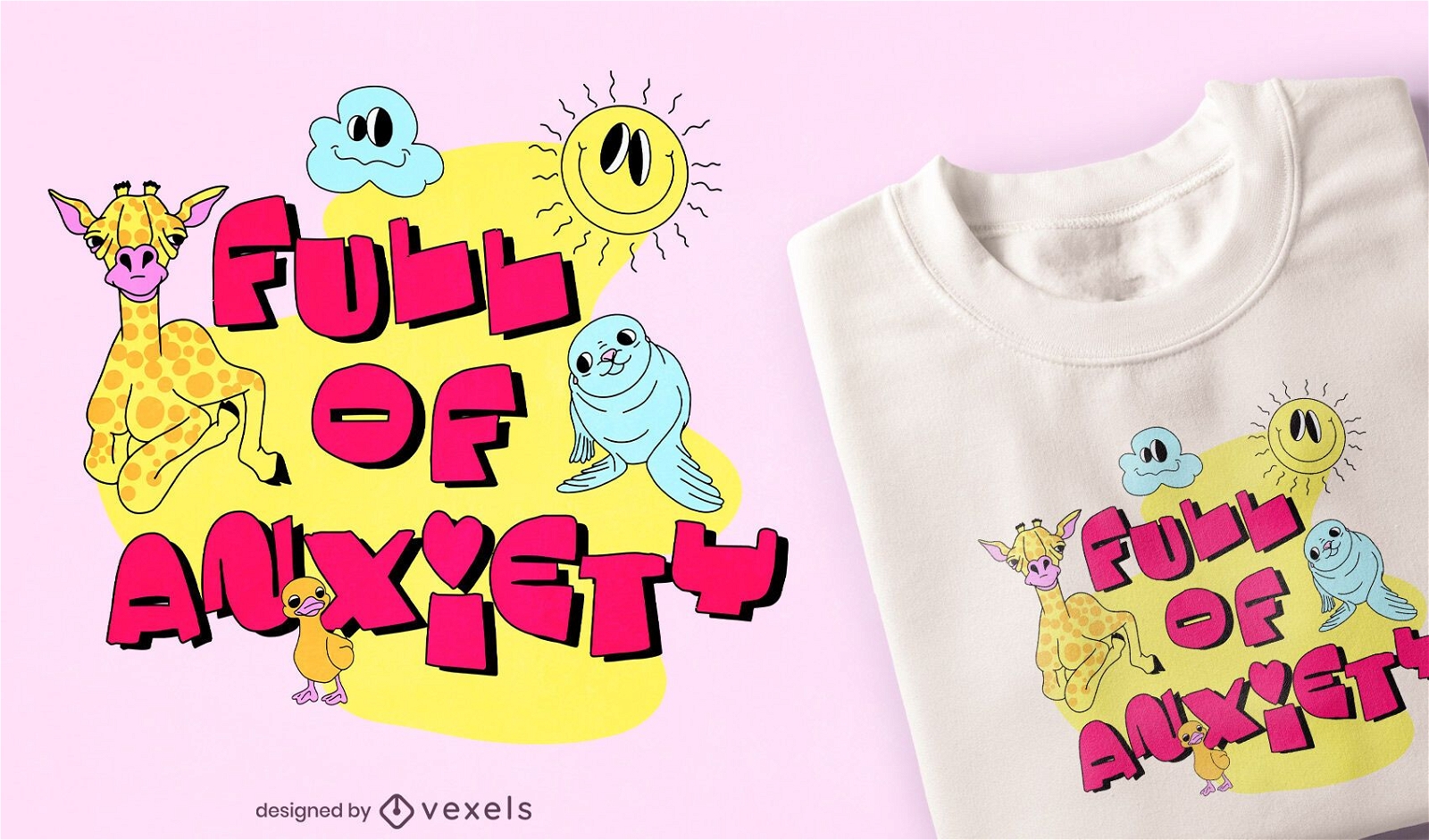 Full of anxiety t-shirt design