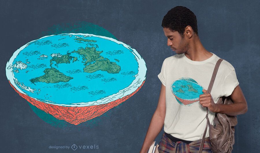 Flat earth theory t-shirt design Flat earth theory t-shirt design