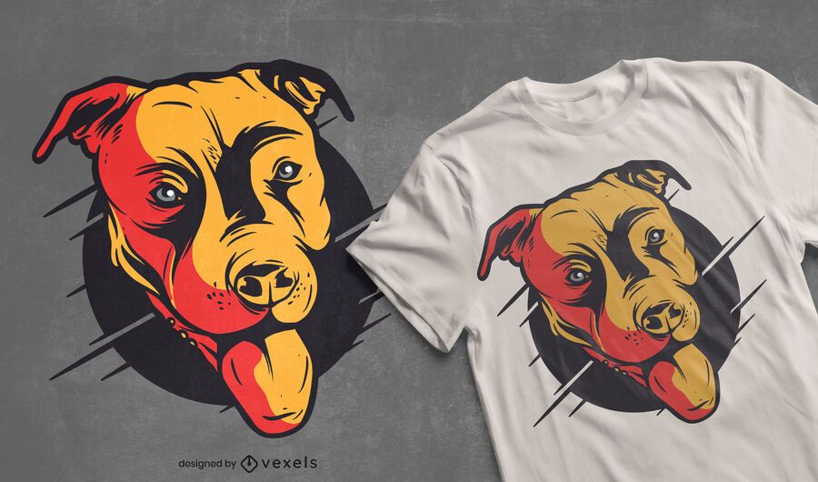 Diseño de camiseta de cabeza de pitbull Diseño de camiseta de cabeza de pitbull