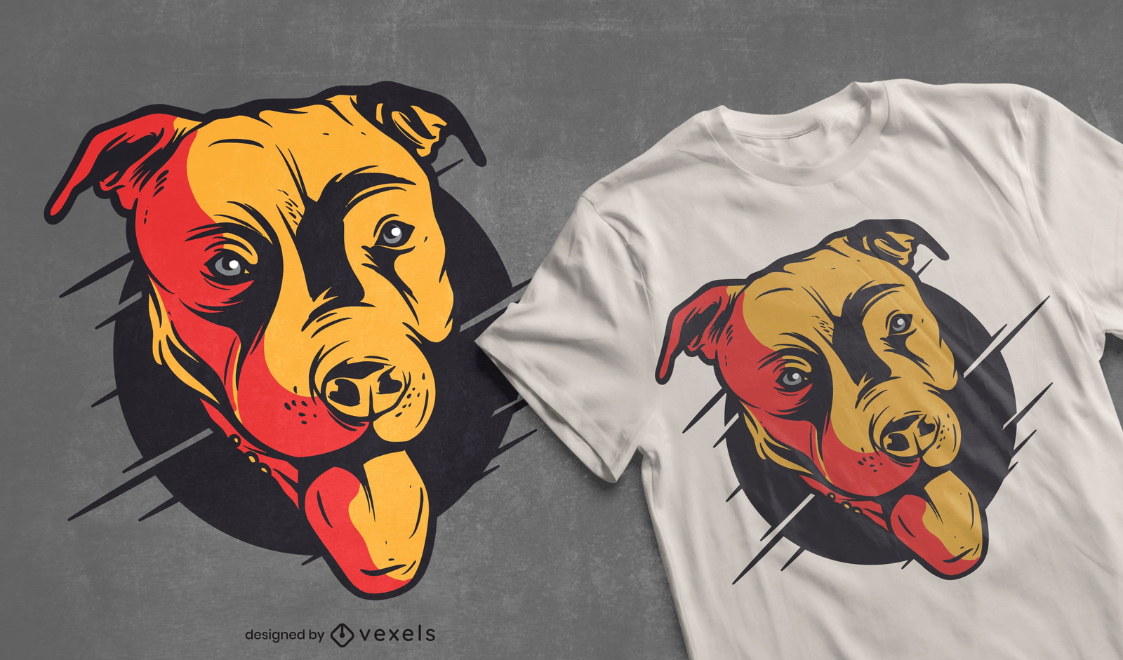 Pitbull Kopf T-Shirt Design