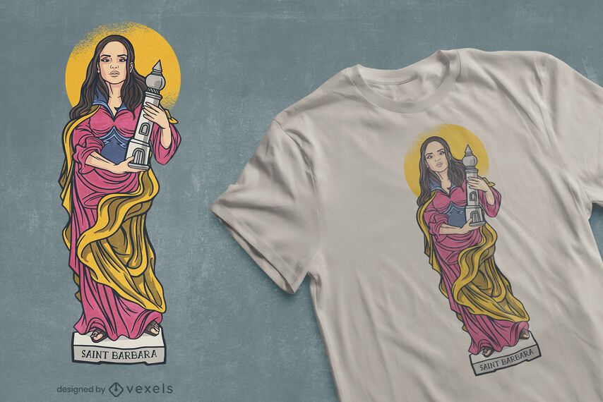 Design de camisetas da Santa Bárbara Design de camisetas da Santa Bárbara