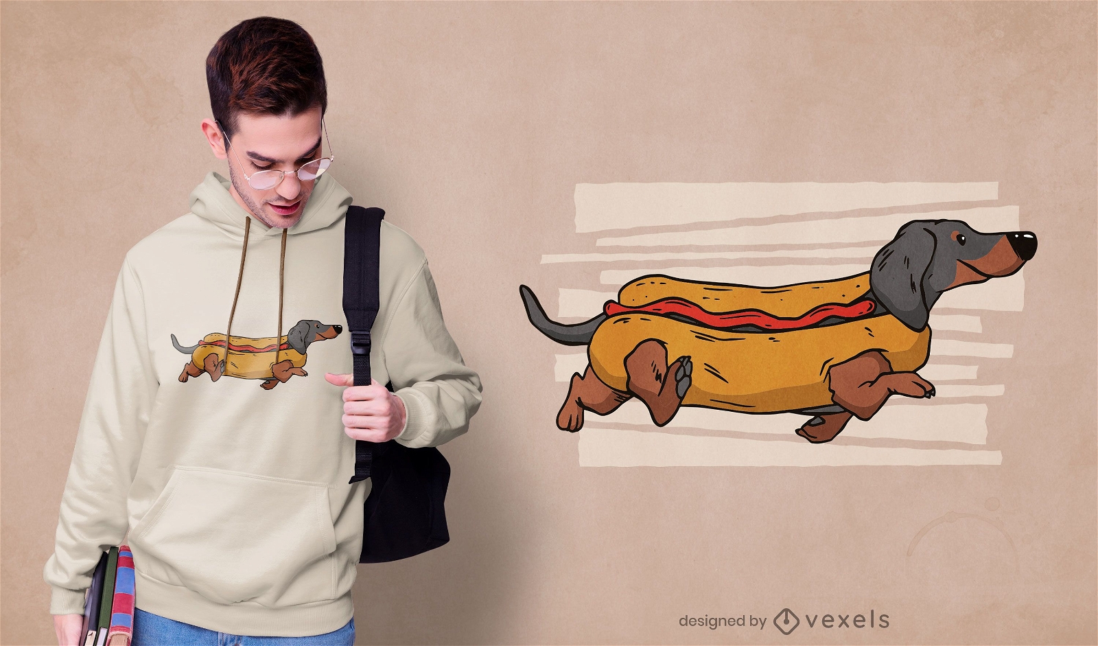 Design de t-shirt com cachorro-quente