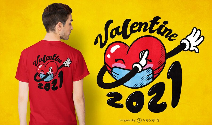 Dabbing heart mask t-shirt design Dabbing heart mask t-shirt design