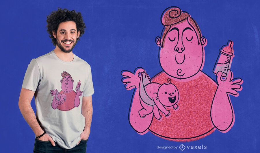 Man holding baby t-shirt design Man holding baby t-shirt design