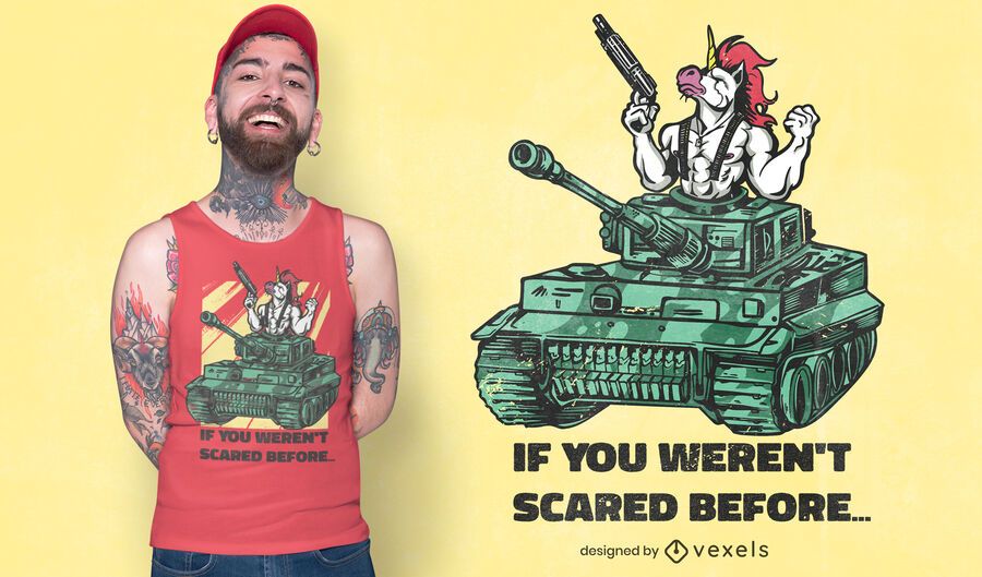 Einhorn Tank T-Shirt Design Einhorn Tank T-Shirt Design
