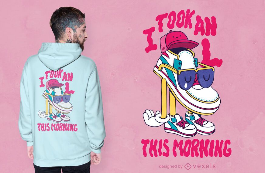 Sneaker Zitat T-Shirt Design Sneaker Zitat T-Shirt Design