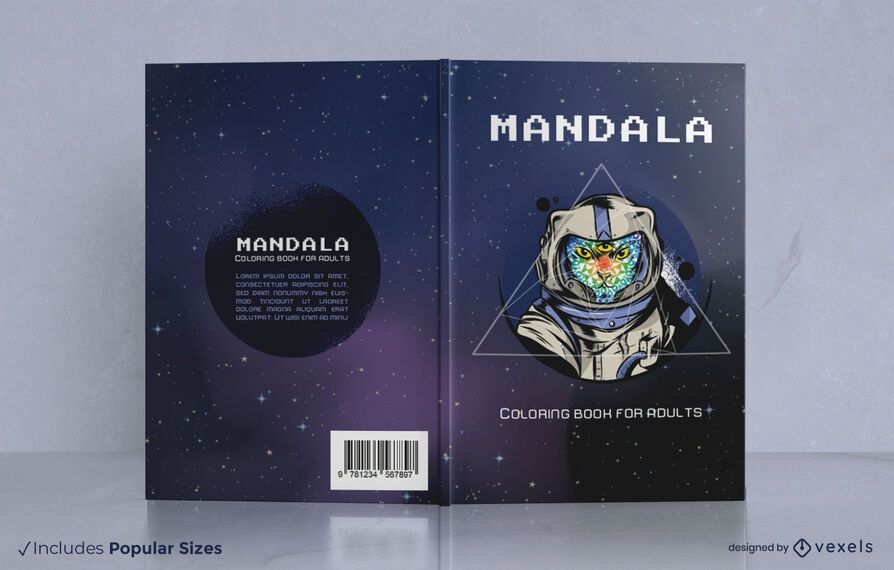 Diseño de portada de libro de gato astronauta Diseño de portada de libro de gato astronauta