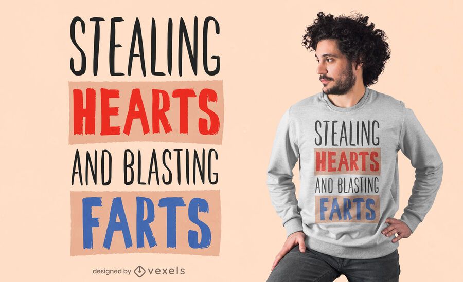Diseño de camiseta Hearts farts Diseño de camiseta Hearts farts