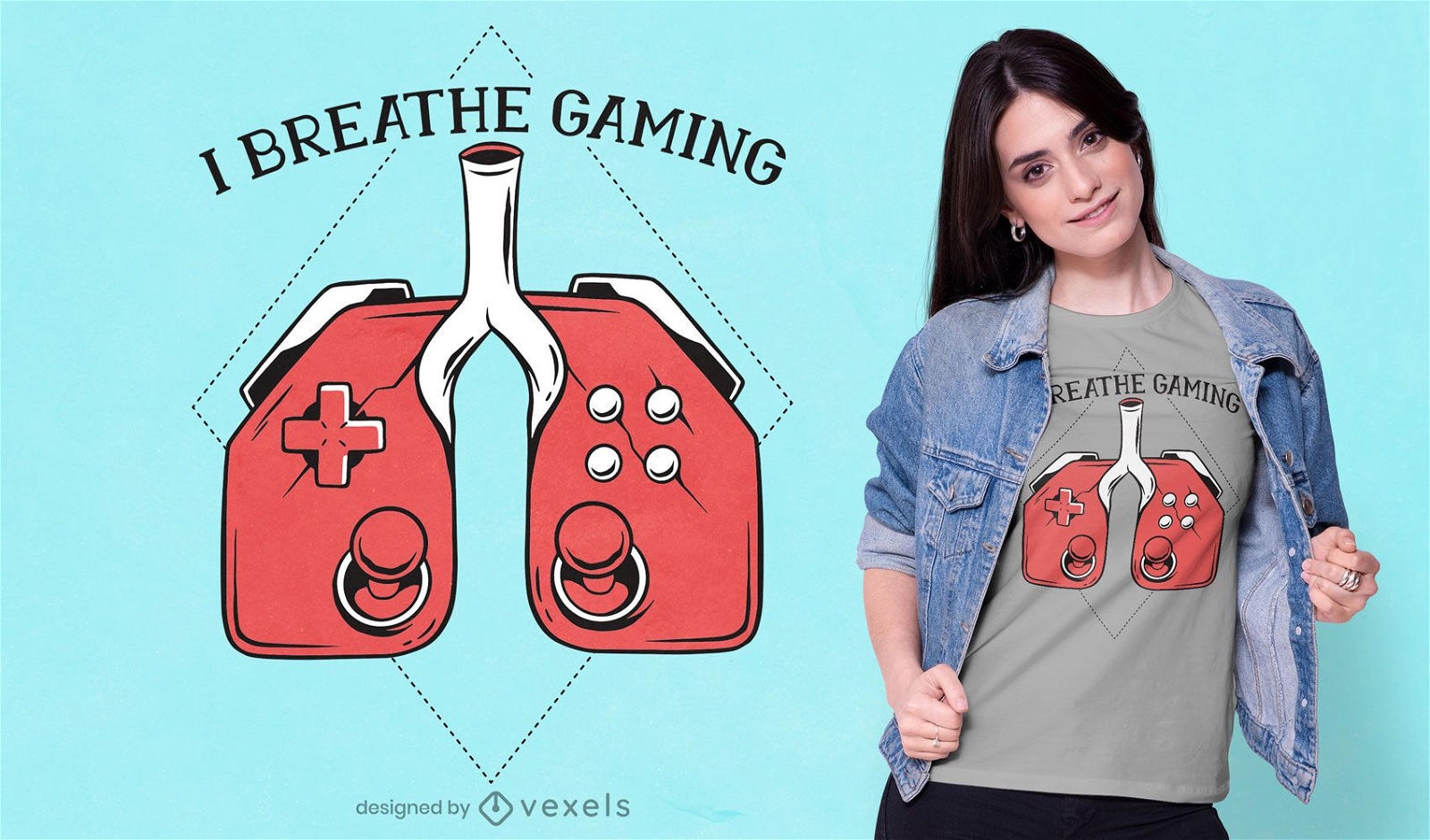 Lung joystick t-shirt design