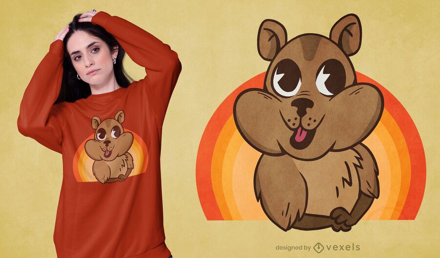 Design fofo de camiseta wombat Design fofo de camiseta wombat