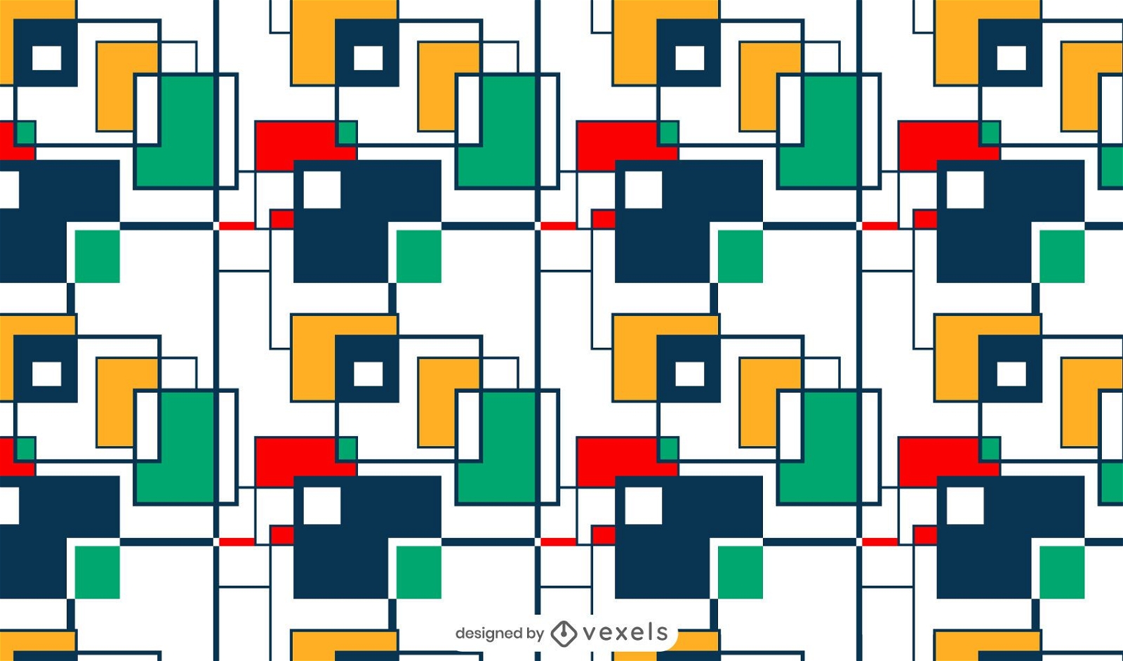 Colorful squares pattern design