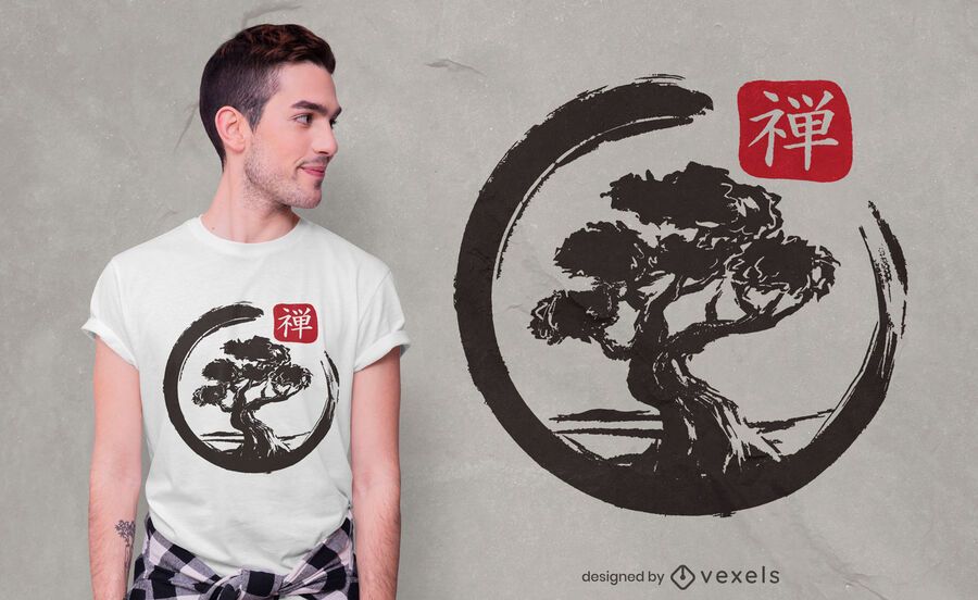 Bonsai enso T-Shirt Design Bonsai enso T-Shirt Design