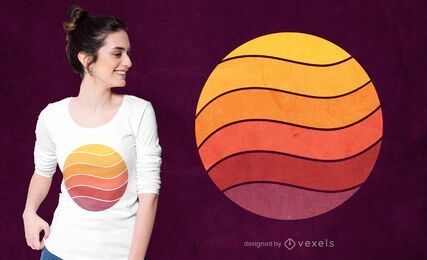 Curve retro sunset t-shirt design Curve retro sunset t-shirt design