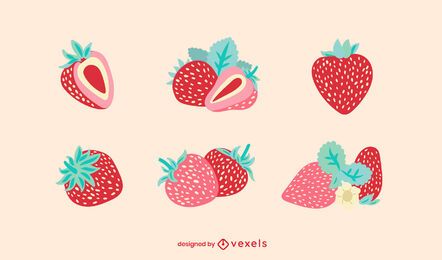 Flat strawberry set