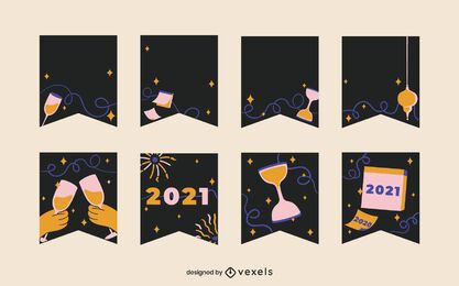 New year garland set New year garland set
