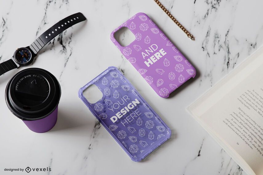 Phone cases cup mockup composition Phone cases cup mockup composition