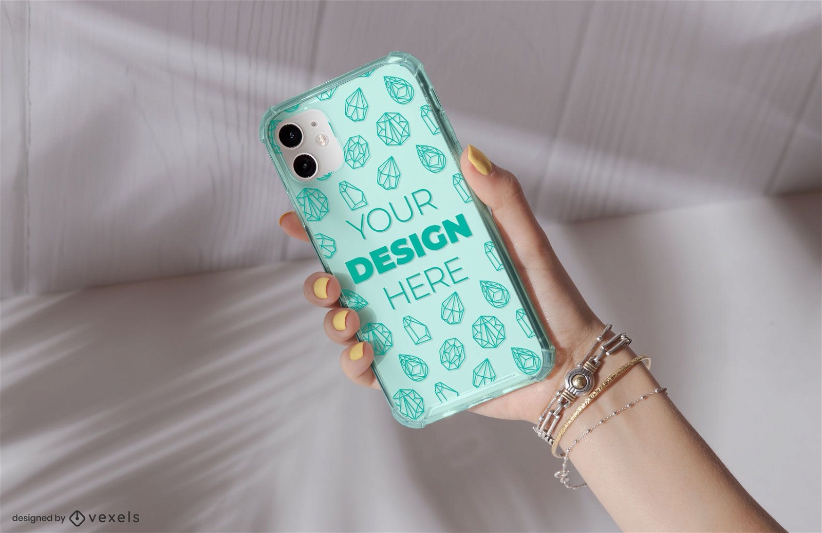 Phone case hand mockup design