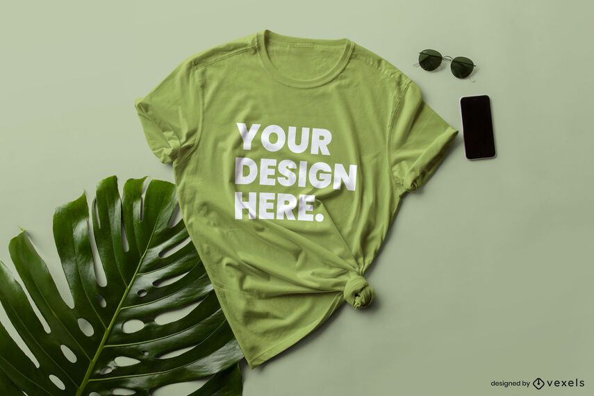 Tied t-shirt mockup composition Tied t-shirt mockup composition