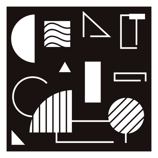 Zusammensetzungsschablone der abstrakten Formen PNG-Design