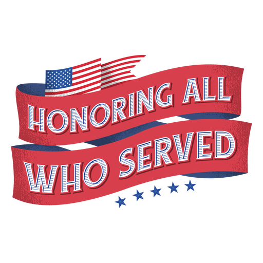 American flag veterans lettering - Transparent PNG & SVG vector file