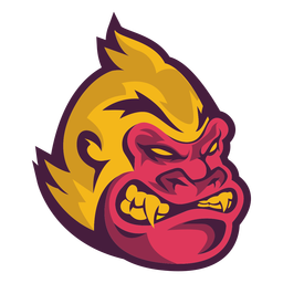 Logotipo da cabeça de gorila irritado Transparent PNG