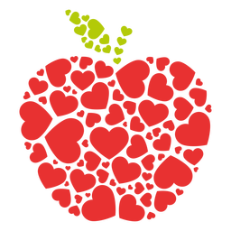 Apple filled hearts Transparent PNG