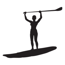 Silhueta de stand up paddleboard Desenho PNG