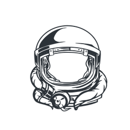 Astronautenhelm Logo Astronaut PNG-Design Transparent PNG