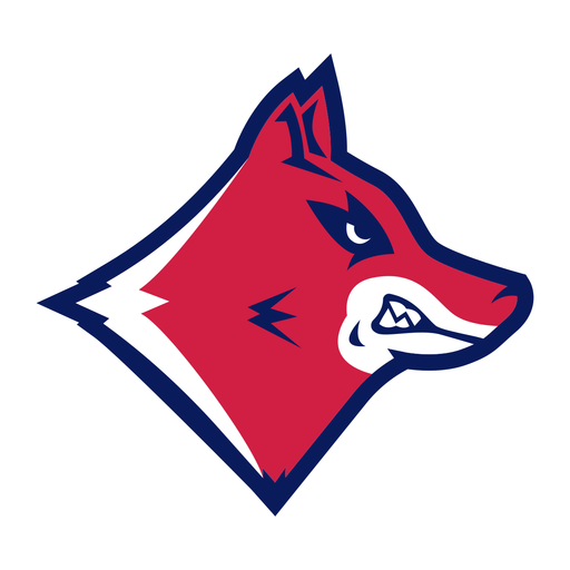 Logotipo do lobo com dentes à mostra