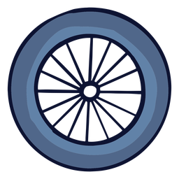 Roda de bicicleta plana Desenho PNG